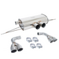 Megan Racing Supremo Axle Back Exhaust System Silver Polish Quad Rolled Tips for 15-18 BMW X5/15-19 X6 M Sport (F85/F86)