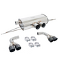 Megan Racing Supremo Axle Back Exhaust System Black Chrome Quad Rolled Tips for 15-18 BMW X5/15-19 X6 M Sport (F85/F86)
