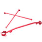 Megan Racing Race Spec Red Front X-Brace Tower Bar For 99-09 Honda S2000 AP1 AP2 w/Aftermarket Intake