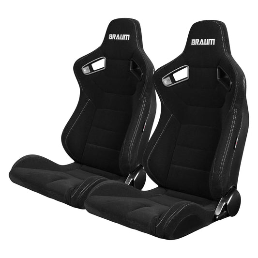 BRAUM Elite Sport Seats (Reclining - Black Jacquard Cloth) BRR1-BFGS