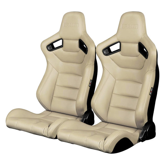 BRAUM Elite Sport Seats (Reclining - Beige Leatherette) BRR1-BGBW