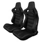 BRAUM Elite Sport Seats (Reclining - Black/Black Stitch Leatherette) BRR1-BKBS