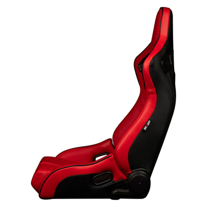 BRAUM Elite-R Racing Seats (Reclining - Red Leatherette) BRR1R-RDBP