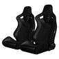 BRAUM Elite S Racing Seats BMW E36 Coupe (Reclinable - Black Leatherette) Black or Blue or Red Cloth / Red or Gray Plaid