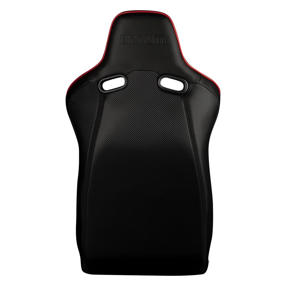 BRAUM Venom-X Fixed Back Bucket Seat [Black Diamond] White or Red Stitching