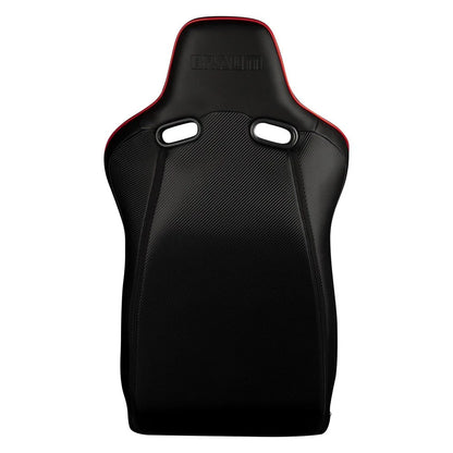 BRAUM Venom-X Fixed Back Bucket Seat [Black Diamond] White or Red Stitching