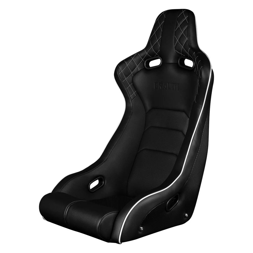 BRAUM Venom-X Fixed Back Bucket Seat [Black Diamond] White or Red Stitching