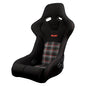 BRAUM Falcon-R Fixed Back Bucket Seat [Composite FRP] Black / Blue / Red / Red Plaid