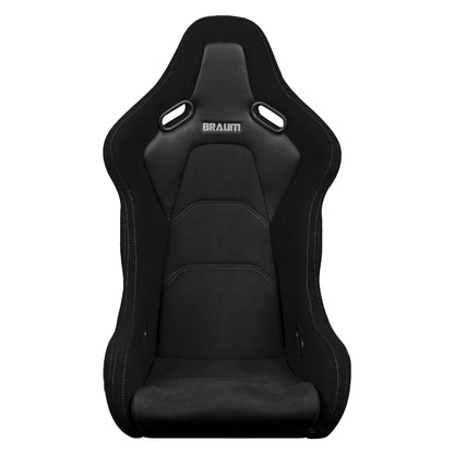 BRAUM Falcon-S Fixed Back Bucket Seat [Composite FRP] Black / White / Red