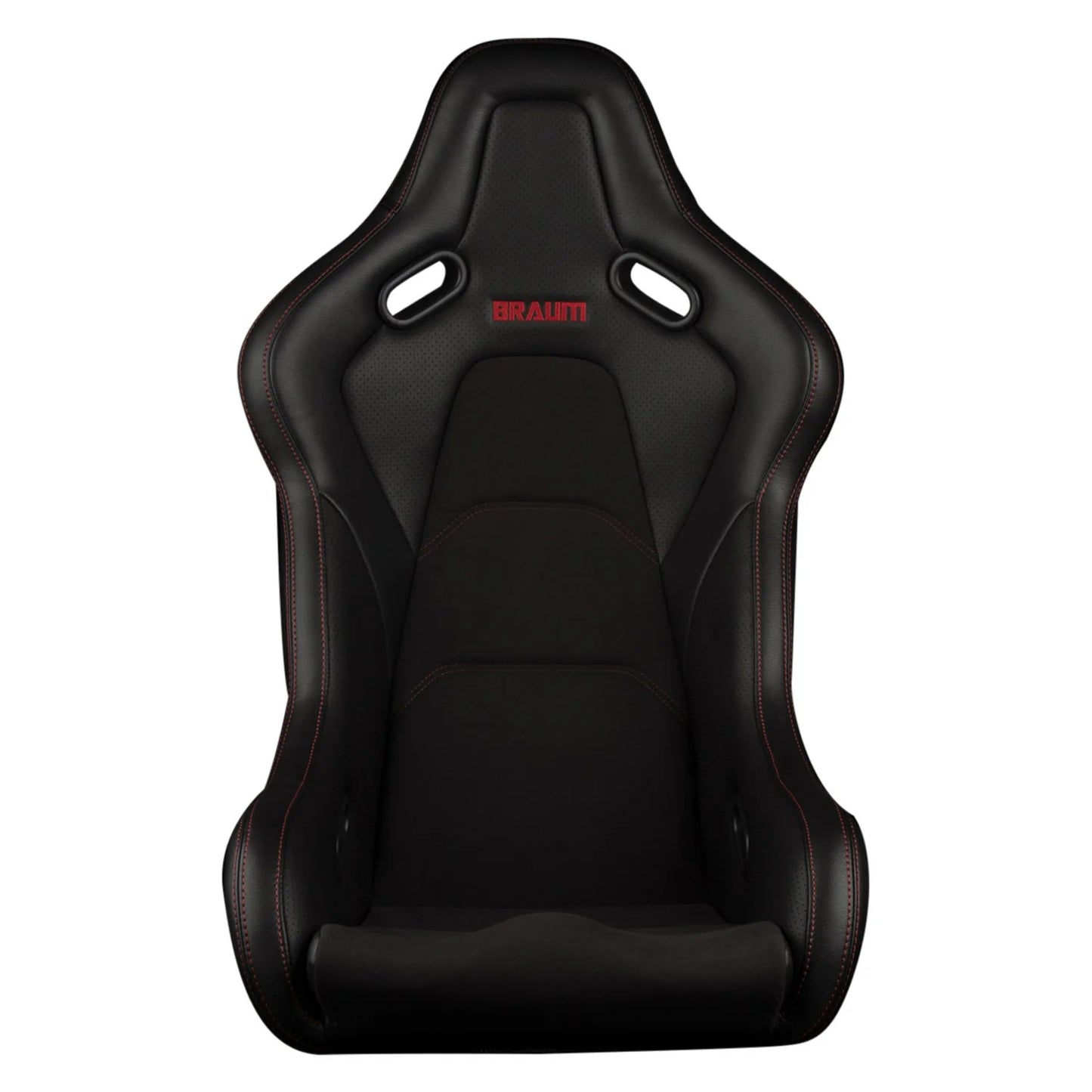 BRAUM Falcon-S Fixed Back Bucket Seat [Composite FRP] Black / White / Red