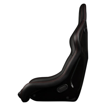 BRAUM Falcon-S Fixed Back Bucket Seat [Composite FRP] Black / White / Red