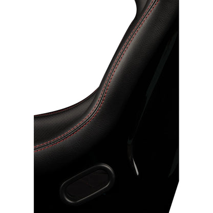 BRAUM Falcon-S Fixed Back Bucket Seat [Composite FRP] Black / White / Red
