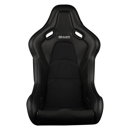 BRAUM Falcon-S Fixed Back Bucket Seat [Composite FRP] Black / White / Red