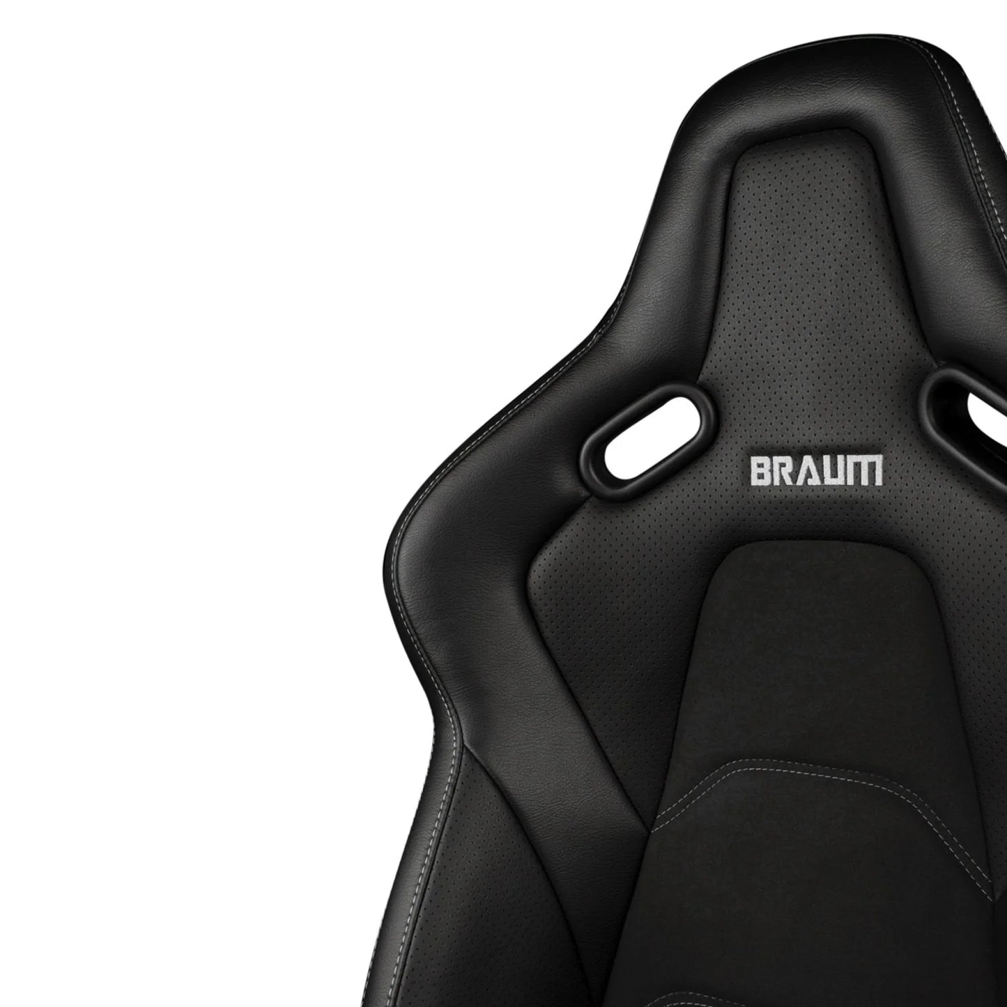 BRAUM Falcon-S Fixed Back Bucket Seat [Composite FRP] Black / White / Red