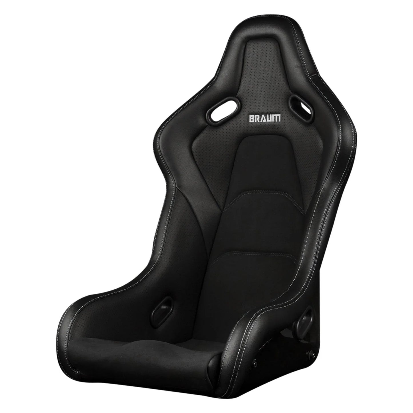BRAUM Falcon-S Fixed Back Bucket Seat [Composite FRP] Black / White / Red