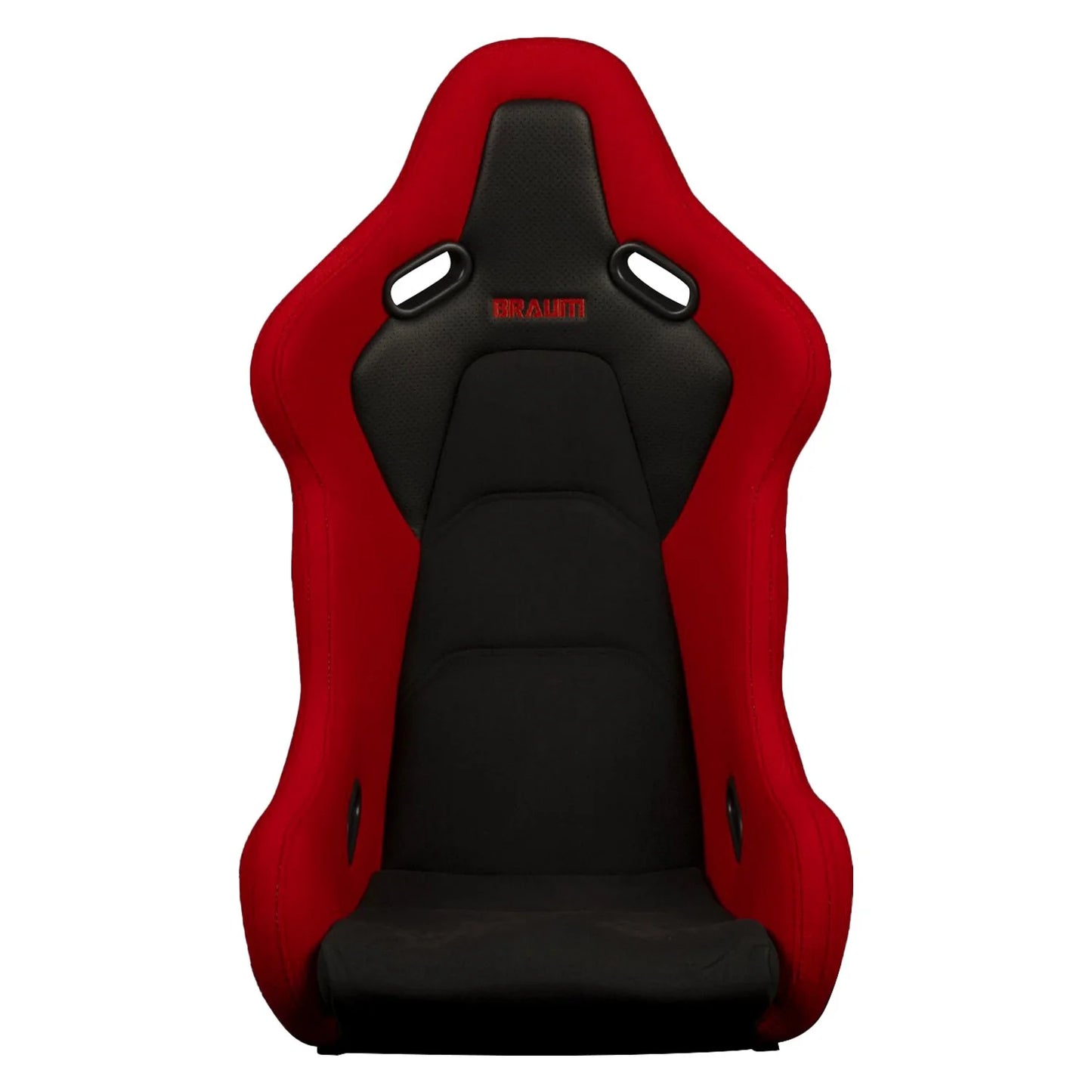 BRAUM Falcon-S Fixed Back Bucket Seat [Composite FRP] Black / White / Red