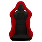 BRAUM Falcon-S Fixed Back Bucket Seat [Composite FRP] Black / White / Red