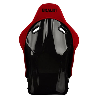BRAUM Falcon-S Fixed Back Bucket Seat [Composite FRP] Black / White / Red
