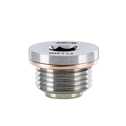 HPS Stainless Steel 5000 Gauss Neodymium Magnetic Oil Drain Plug Bolt w/Washer [Thread: M18*1.50] MDP-M18x150