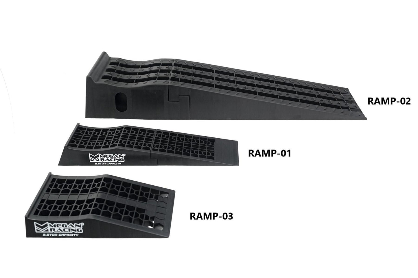 Megan Racing 2PCS Universal Low Profile Drive-On Detachable Auto Service Ramp