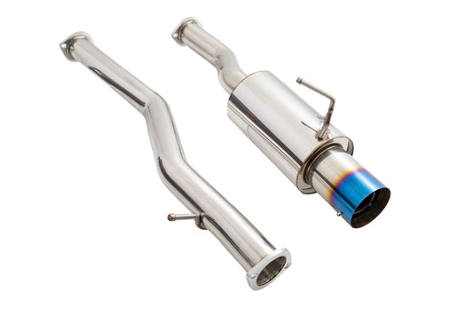 Megan Racing for Infiniti G37 08-13 / Q60 14-15 (Coupe, RWD) Single Exit Exhaust System - Blue Tip - MR-CBS-N7Z-DS-BT + MR-XT-1610