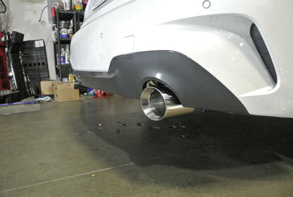 Megan Racing Supremo Axle Back Exhaust System Black Chrome Dual Tips For 19+ BMW 330i RWD 2.0L i4 Turbo (G20)