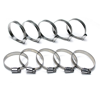 HPS Stainless Steel Embossed Hose Clamps Size 20 10pcs Pack 1-1/4 inch - 1-3/4 inch 32mm-45mm