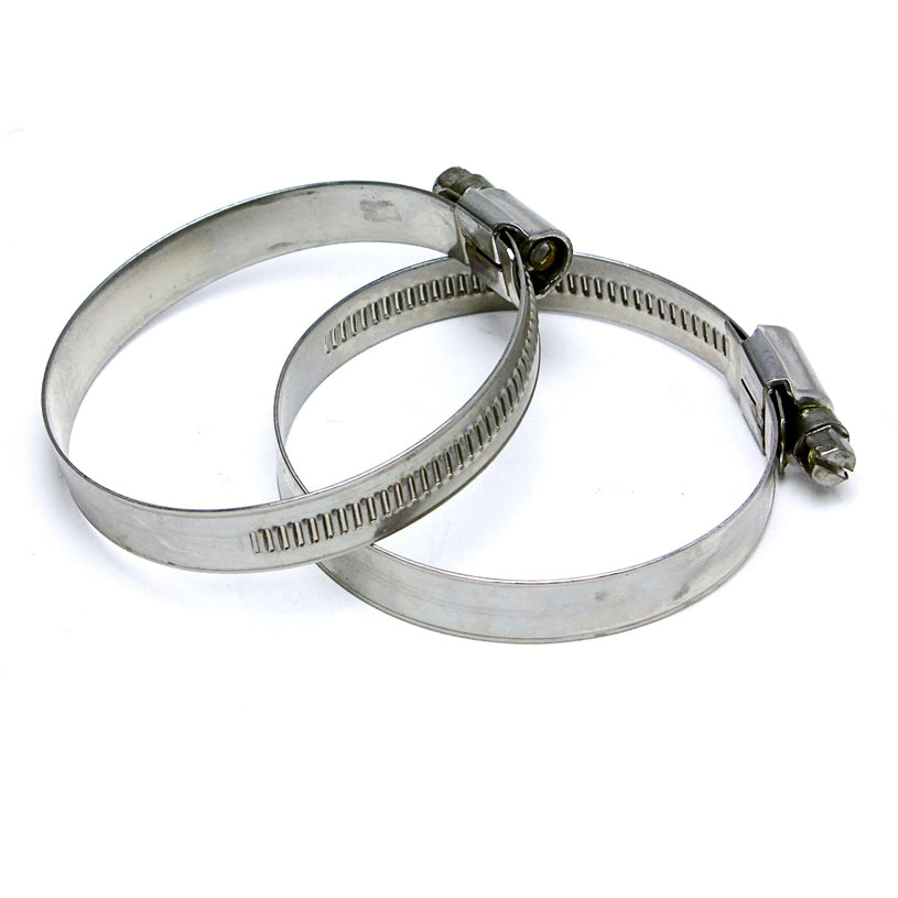 HPS Stainless Steel Embossed Hose Clamps Size 48 2pcs Pack 2-3/4 inch - 3-1/2 inch 70mm-90mm