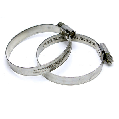 HPS Stainless Steel Embossed Hose Clamps Size 48 2pcs Pack 2-3/4 inch - 3-1/2 inch 70mm-90mm