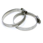 HPS Stainless Steel Embossed Hose Clamps Size 48 2pcs Pack 2-3/4 inch - 3-1/2 inch 70mm-90mm
