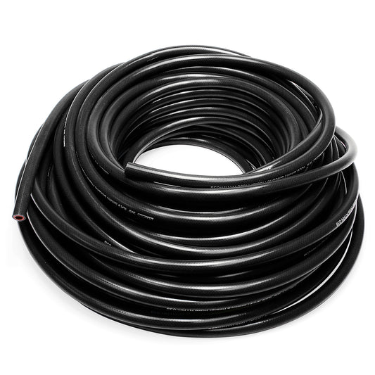 HPS 1 inch ID Black high temp reinforced silicone heater hose tubing 10 feet roll Max Temperature Rating: 350F Bend Radius: 4.5 inch