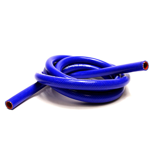 HPS 1 inch ID blue high temp reinforced silicone heater hose tubing Max Temperature Rating: 350F Bend Radius: 4.5 inch