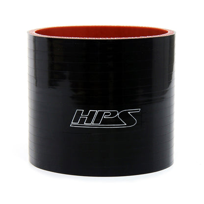 HPS 2.75 inch ID 4 inch Long High Temp 4-ply Reinforced Silicone Straight Coupler Hose Black 70mm ID 102mm Length