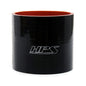 HPS 2.5 inch ID 4 inch Long High Temp 4-ply Reinforced Silicone Straight Coupler Hose Black 63mm ID 102mm Length