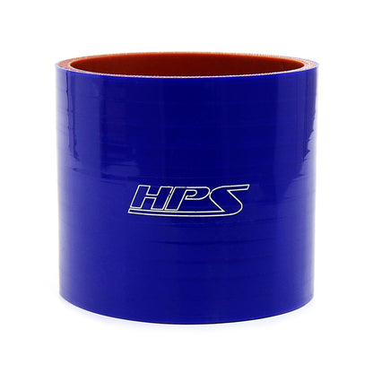 HPS 2.75 inch ID 3 inch Long High Temp 4-ply Reinforced Silicone Straight Coupler Hose Blue 70mm ID 76mm Length