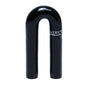 HPS 1-1/8 inch ID High Temp 4-ply Reinforced Silicone 180 Degree U Bend Elbow Coupler Hose Black 28mm ID