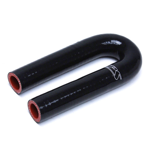 HPS 1.5" ID High Temp 4-ply Reinforced Silicone 180 Degree U Bend Elbow Coupler Hose Black (38mm ID)