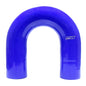 HPS 2 inch ID High Temp 4-ply Reinforced Silicone 180 Degree U Bend Elbow Coupler Hose Blue 51mm ID