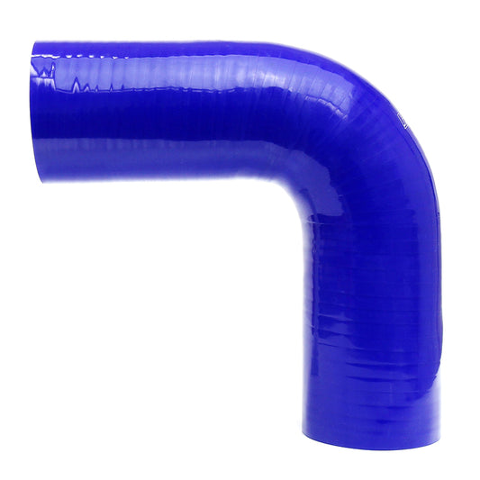 HPS 1 inch ID 10 inch Leg Silicone 90 Degree Elbow Coupler Hose High Temp 4-ply Reinforced Blue 25mm ID