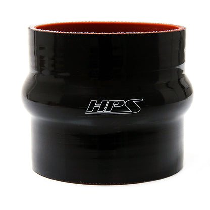 HPS 2 inch ID 3 inch Long High Temp 4-ply Reinforced Silicone Hump Coupler Hose Black 51mm ID 76mm Length