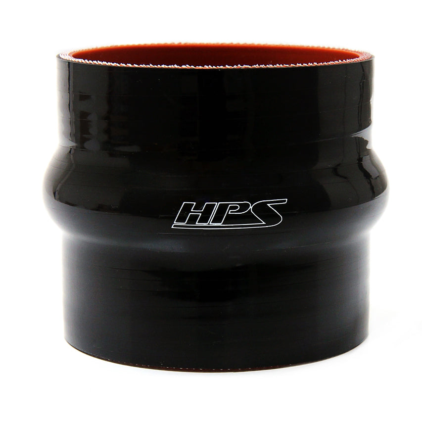 HPS 2.5 inch ID 4 inch Long High Temp 4-ply Reinforced Silicone Hump Coupler Hose Black 63mm ID 102mm Length