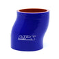 HPS 2.25 inch ID 3 inch Long High Temp 4-ply Reinforced Silicone Offset Coupler Hose Blue 57mm ID 76mm Length