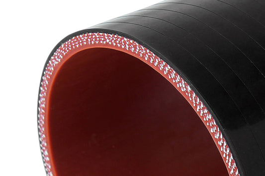 HPS 4-1/2" (114mm) Silicone Offset Straight Coupler Hose, 6" Long, High Temp 4-ply Reinforced, Black