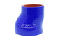 HPS 1-1/2 inch - 2 inch ID 3 inch Long High Temp 4-ply Reinforced Silicone Offset Reducer Coupler Hose Blue 38mm - 51mm ID 76mm Length