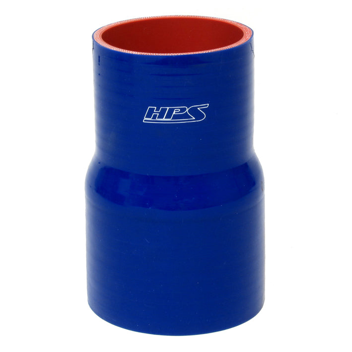 HPS 2.75 inch - 3 inch ID 6 inch Long High Temp 4-ply Reinforced Silicone Reducer Coupler Hose Blue 70mm - 76mm ID 152mm Length