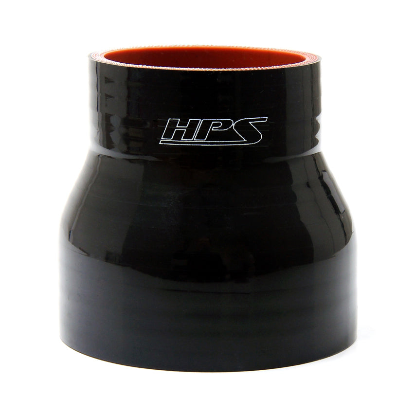 HPS 2.75 inch - 3-1/8 inch ID 3 inch Long High Temp 4-ply Reinforced Silicone Reducer Coupler Hose Black 70mm - 80mm ID 76mm Length