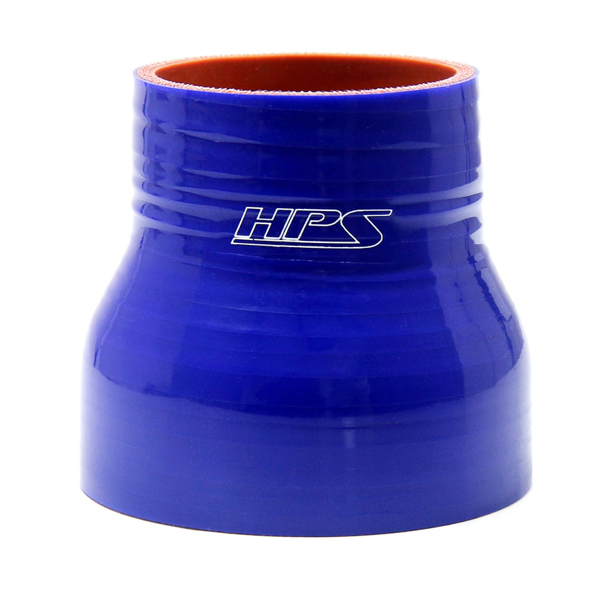 HPS 3 inch - 3.25 inch ID 2.25 inch Long High Temp 4-ply Reinforced Silicone Reducer Coupler Hose Blue 76mm - 83mm ID 57mm Length