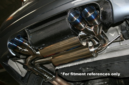 Megan Racing Supremo Axle Back Exhaust System Burnt Blue Rolled Tip for 2001-2006 BMW M3 E46