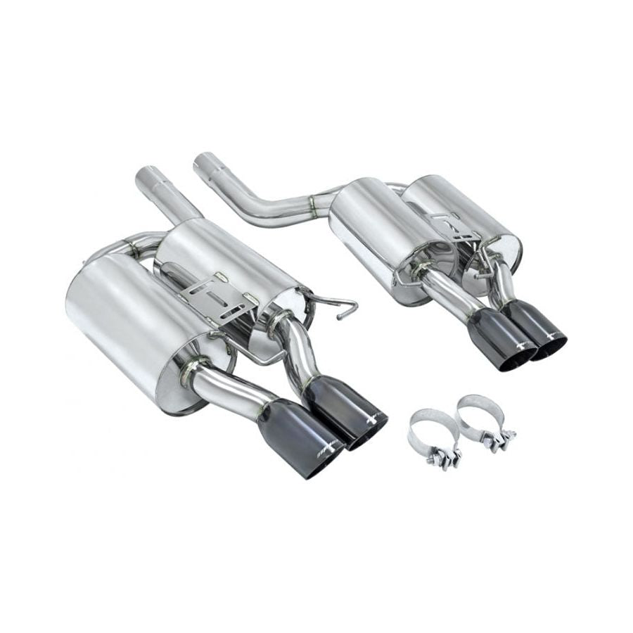 Megan Racing Supremo Exhaust System for 2005–2010 BMW E60 M5 w/ Black Chrome Rolled Tips