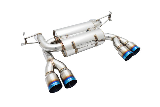 Megan Racing Axle-Back Exhaust System Dual Quad Blue Titanium Tip For 08-13 BMW M3 E92 Coupe